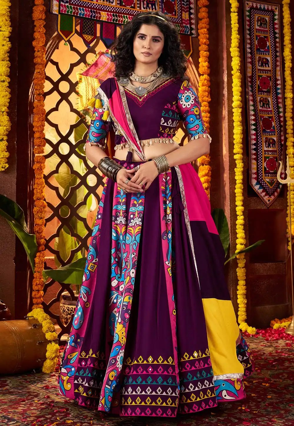 Purple Viscose Navratri Chaniya Choli 315206