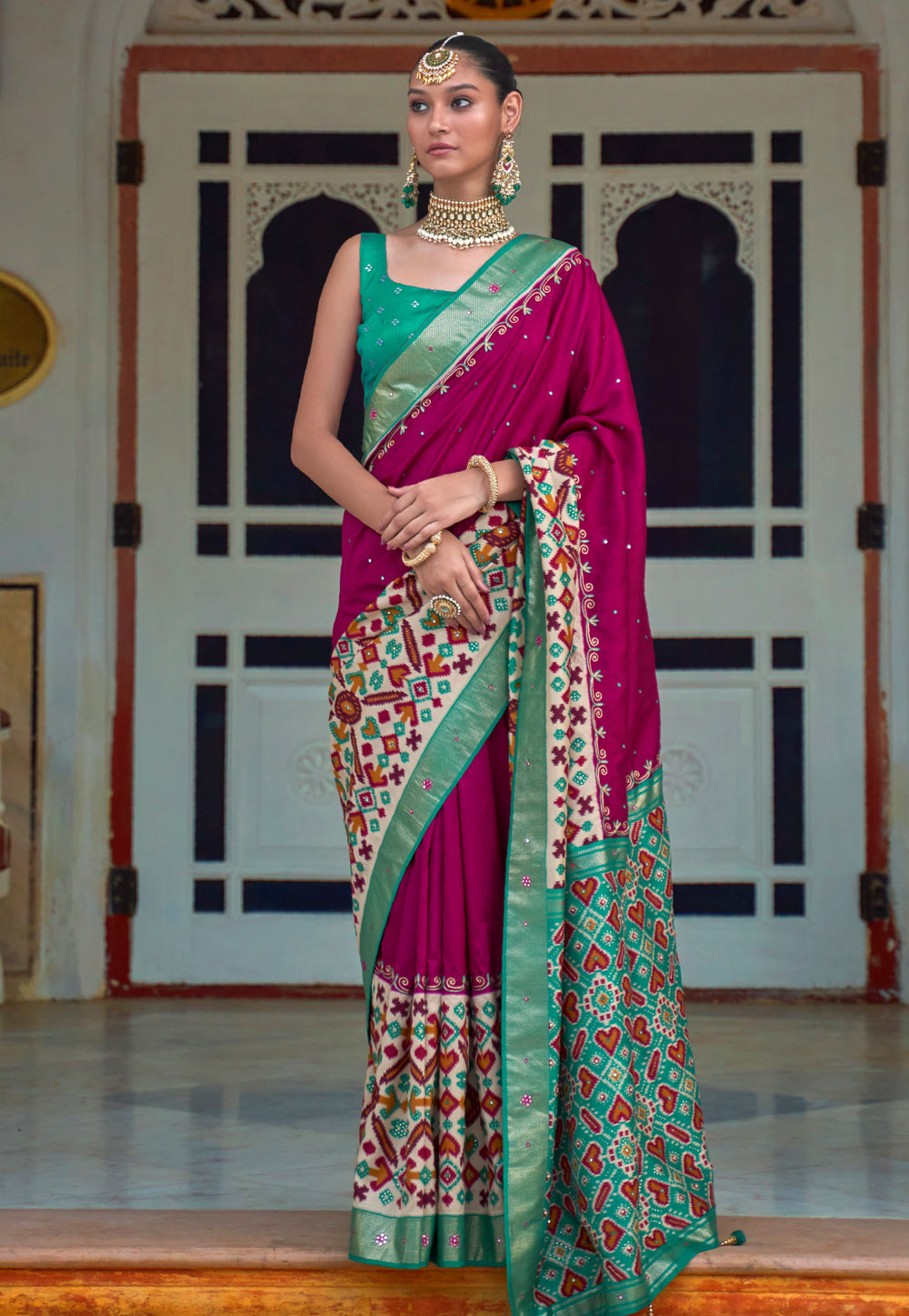 Purple Patola Silk Saree With Blouse 251868