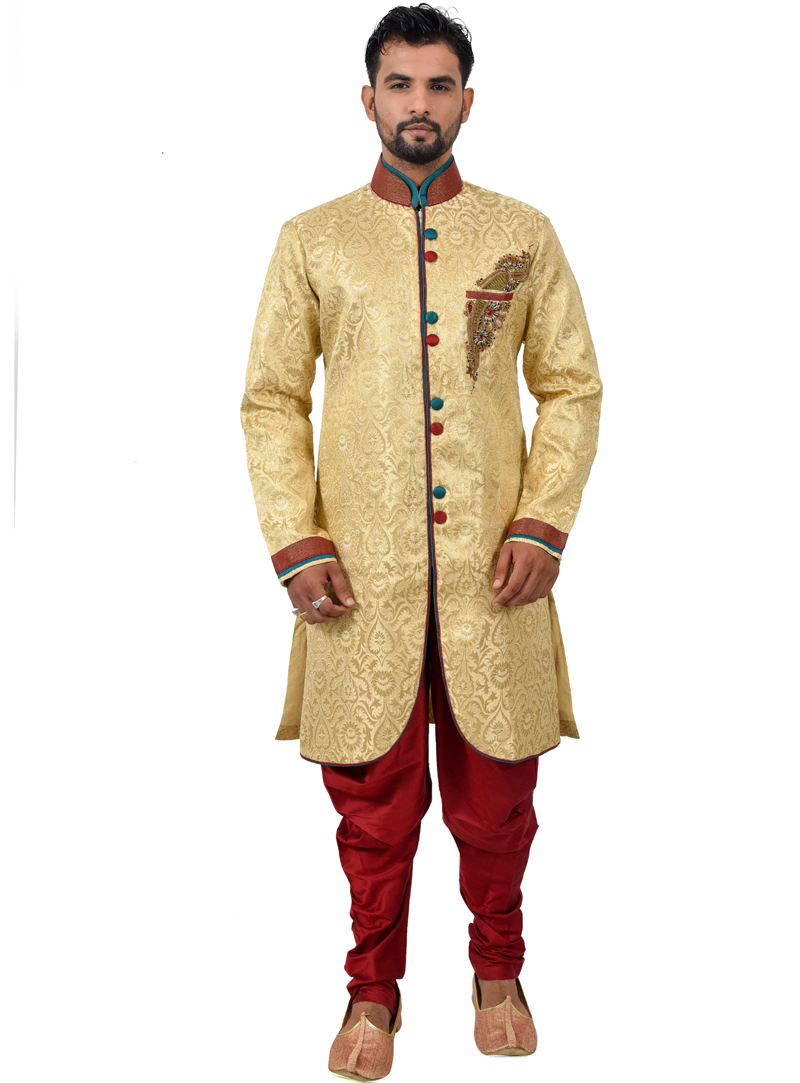 Golden Silk Readymade Indo Western Suit 112331