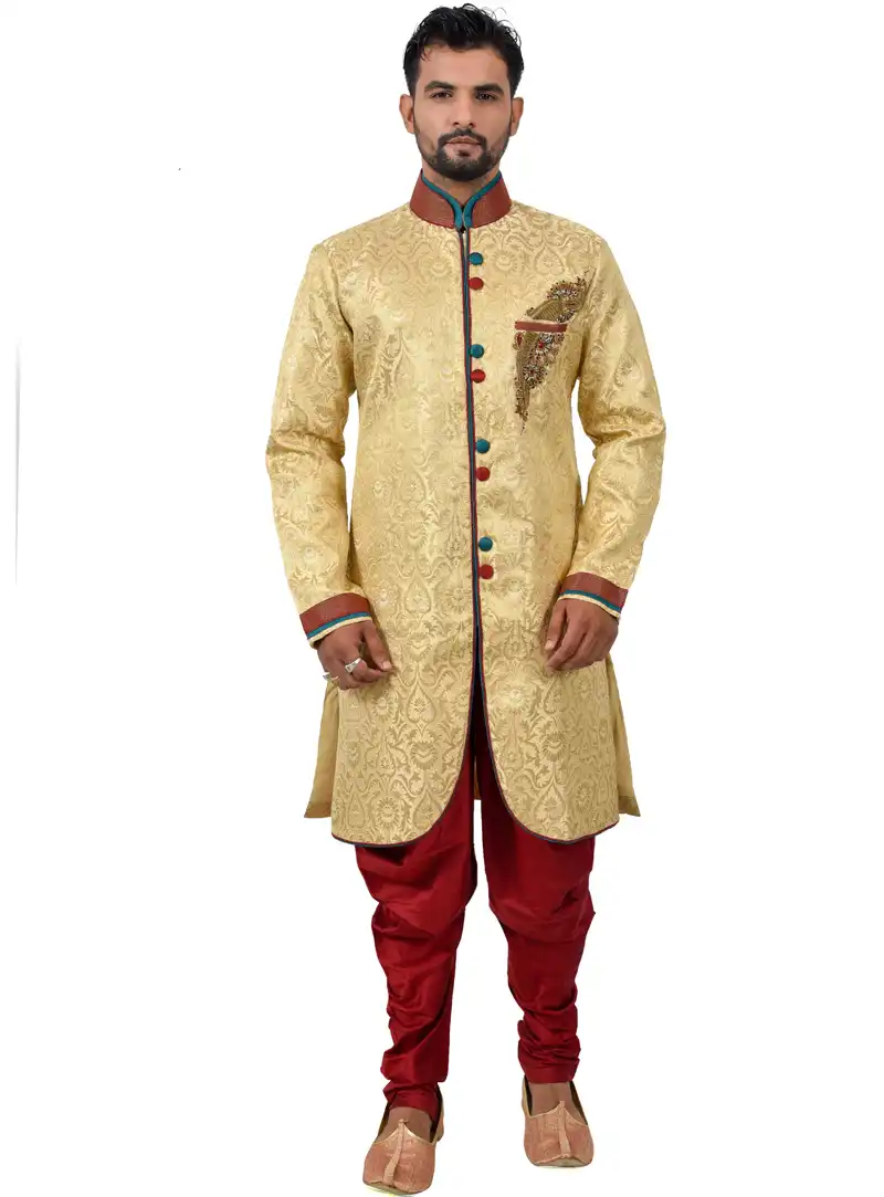 Golden Silk Readymade Indo Western Suit 112331