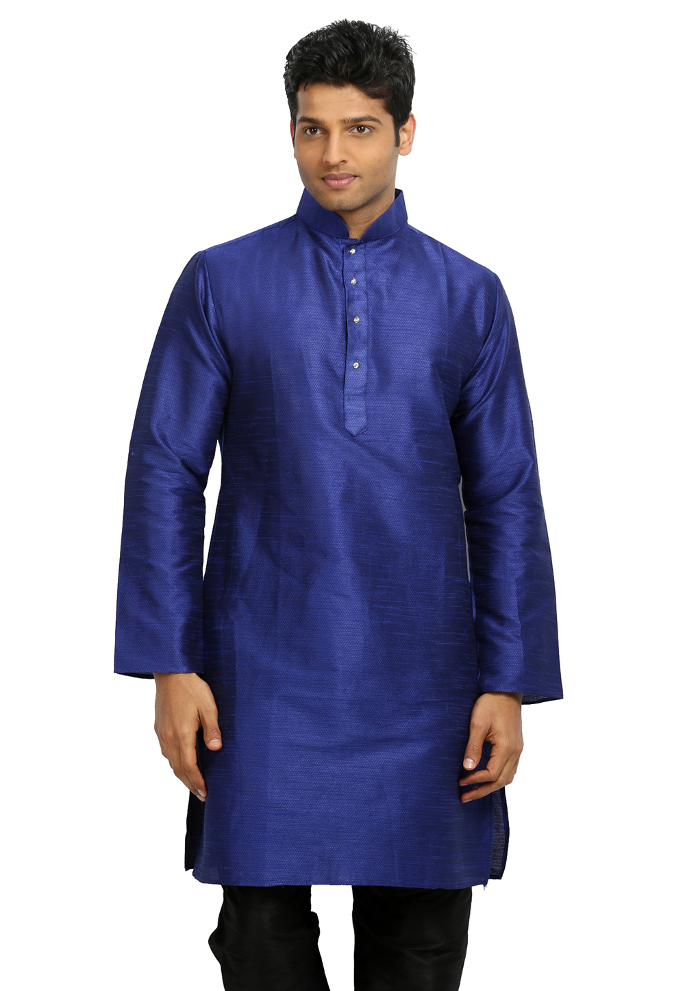 Blue Art Silk Readymade Kurta 203550