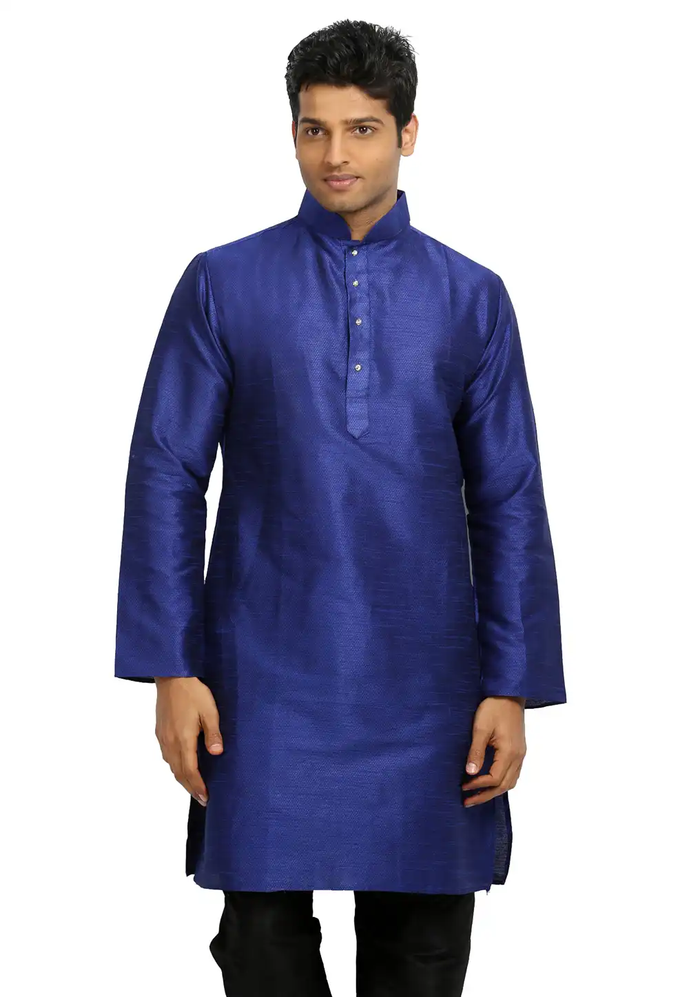 Blue Art Silk Readymade Kurta 203550