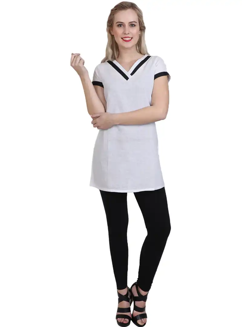 White Cotton Readymade Top 114609