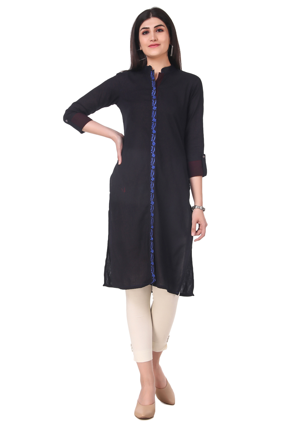 Black Rayon Tunic 221136