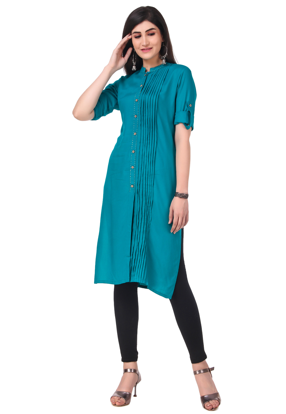 Blue Rayon Tunic 221118