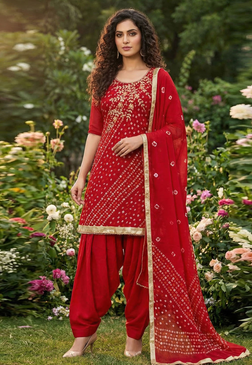 New Arrival Red Patiala Salwar Suits Online