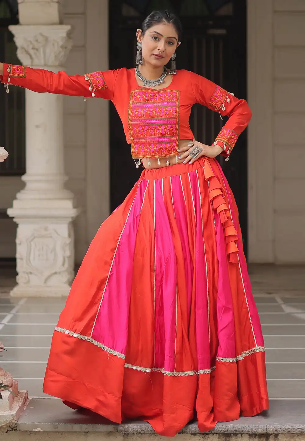 Red Silk Navratri Chaniya Choli 315483