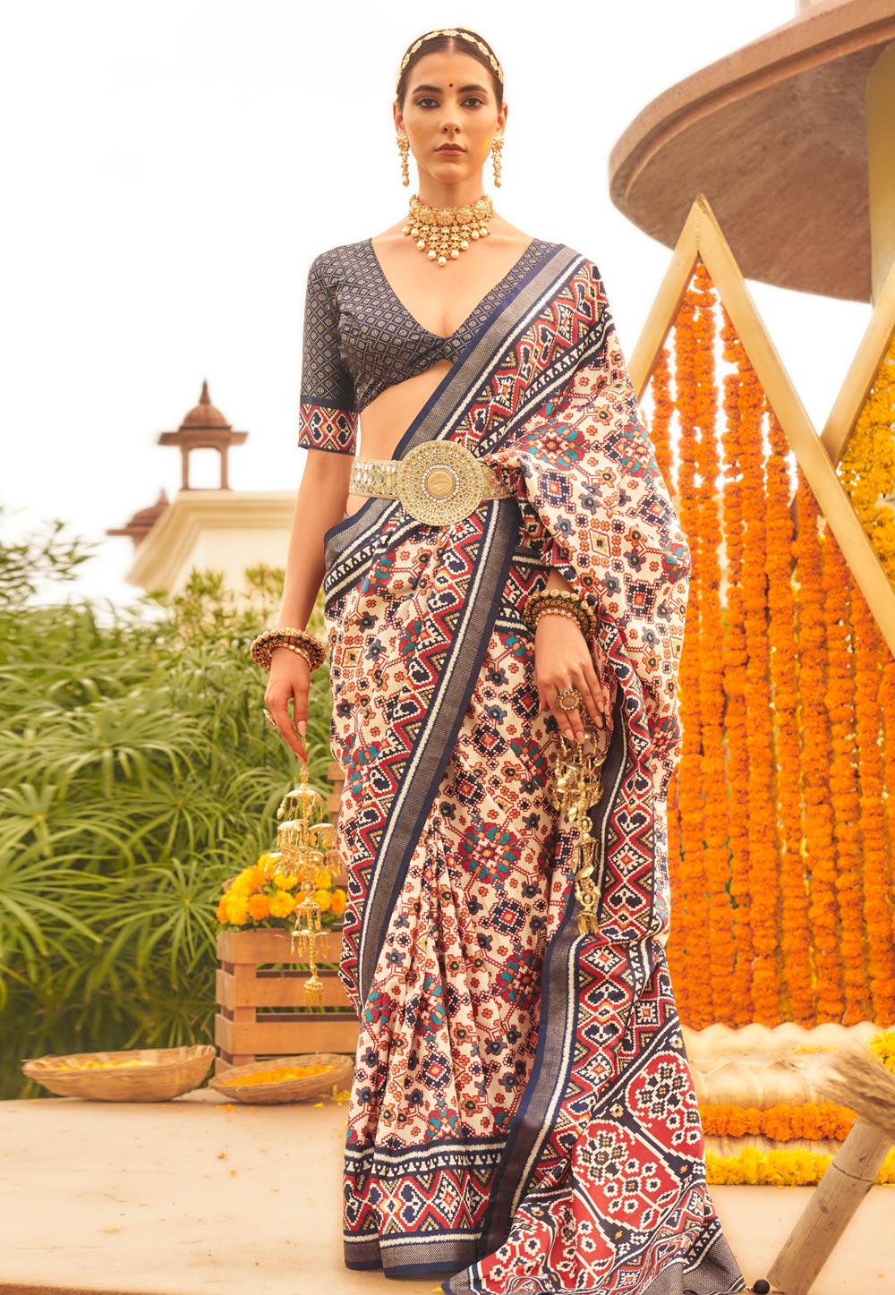 Red Silk Patola Saree 284795