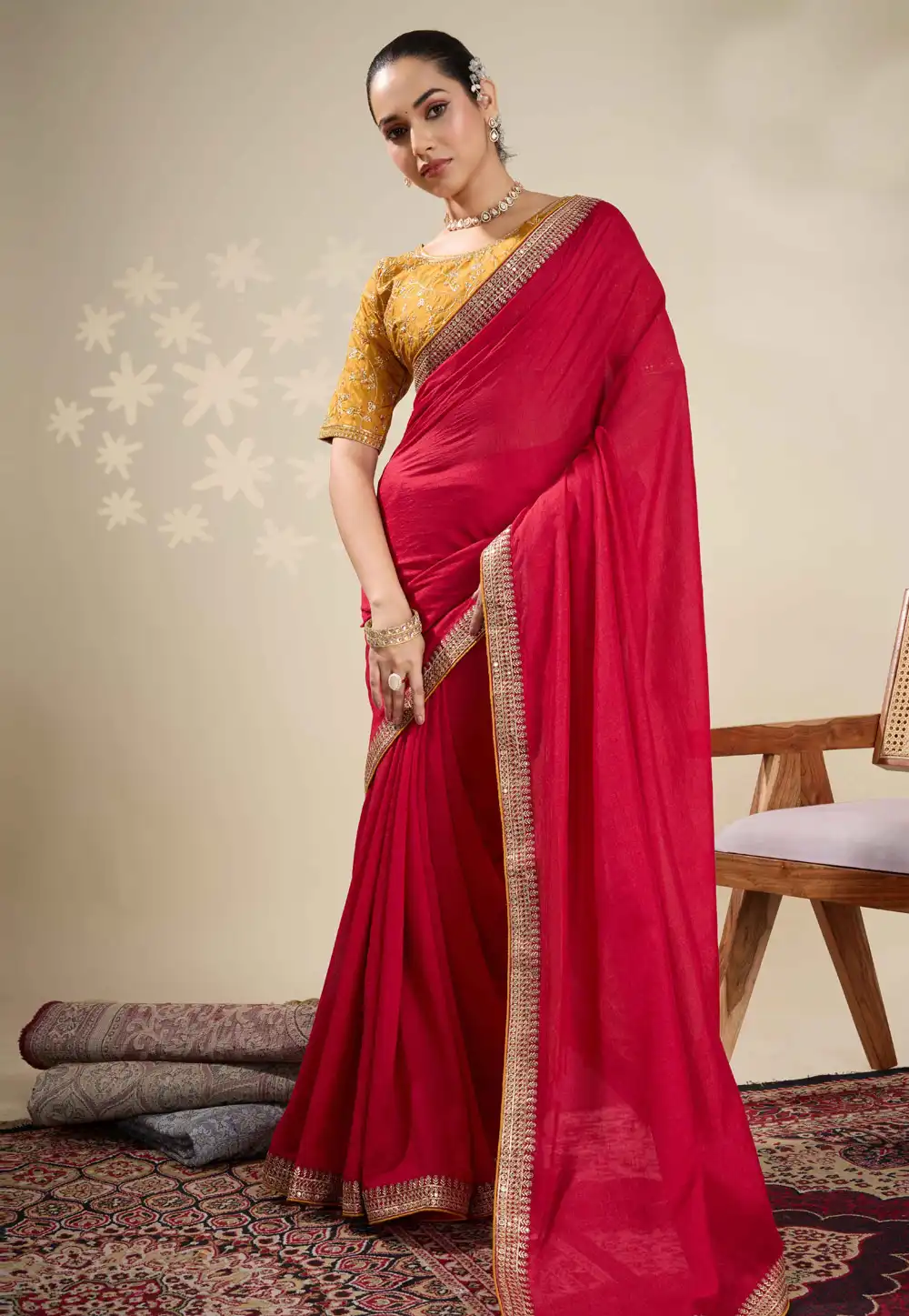 Red Silk Saree With Blouse 315396