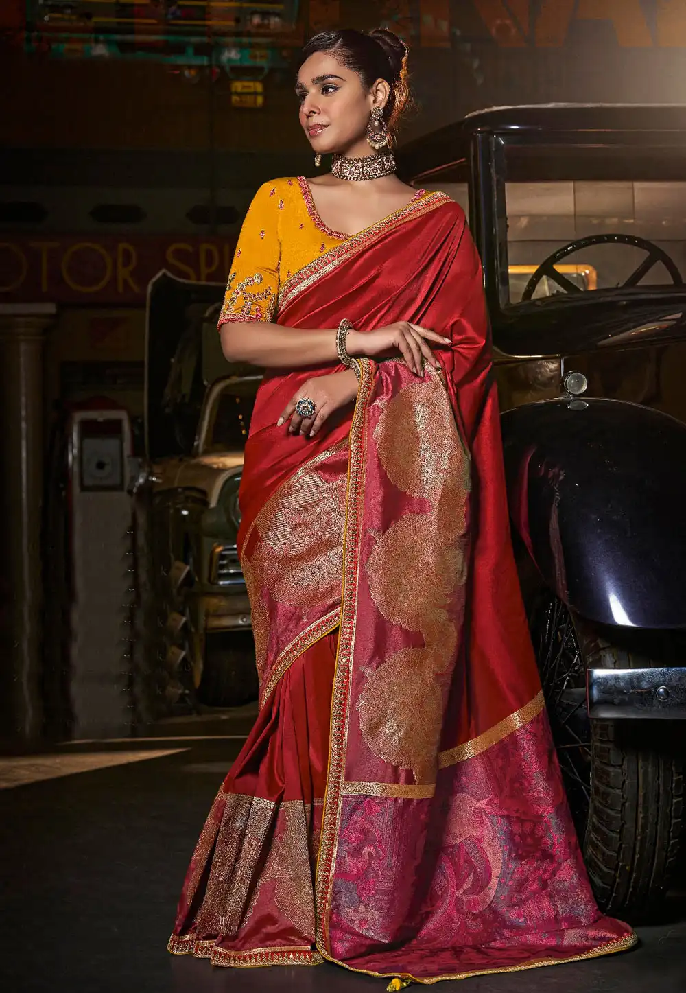Red Silk Saree With Blouse 313182