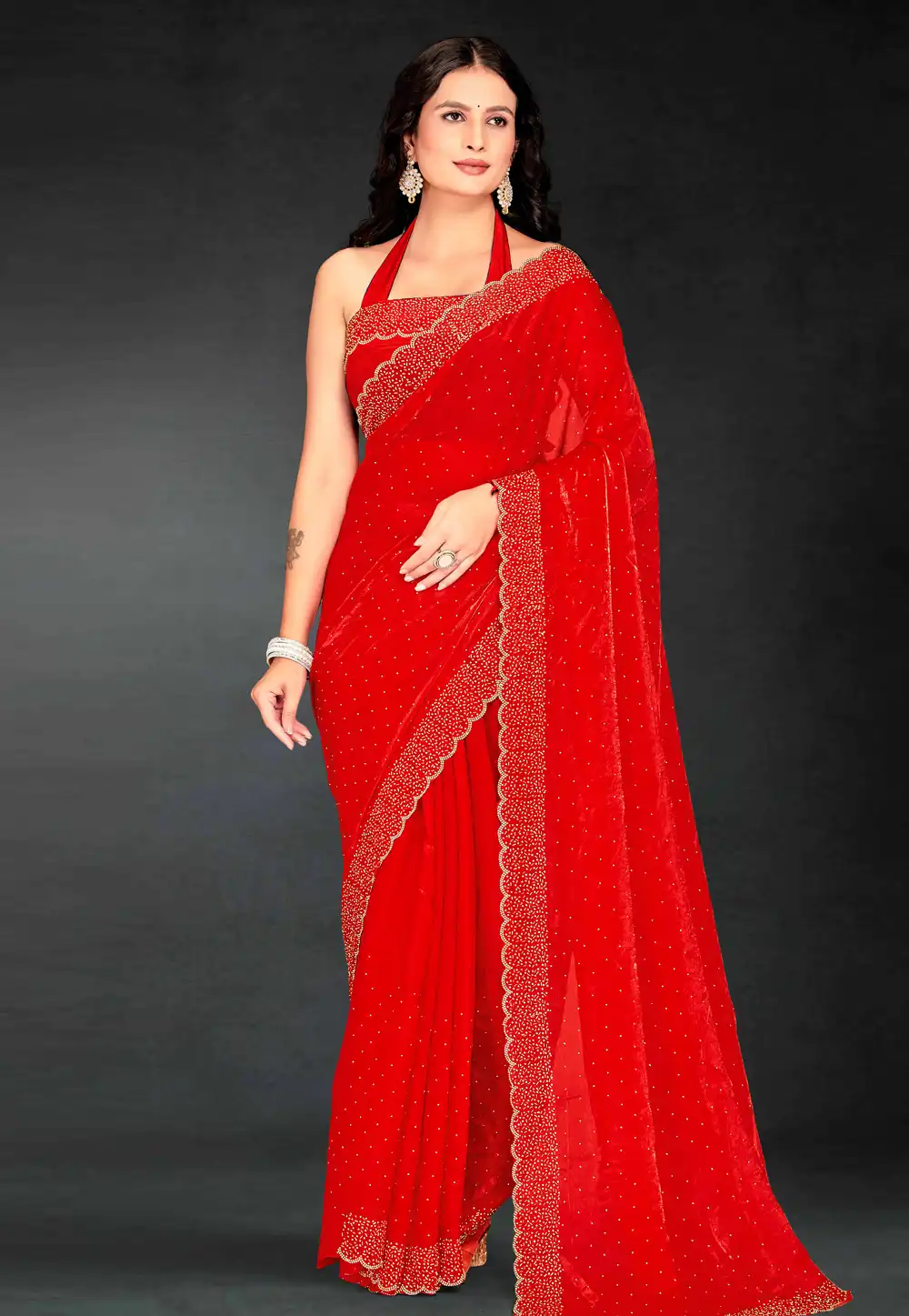 Red Silk Saree With Blouse 313667