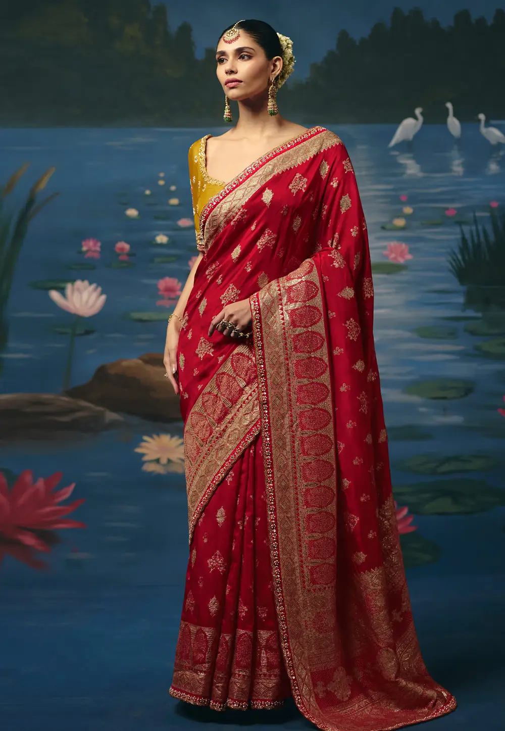 Red Silk Saree With Blouse 337135