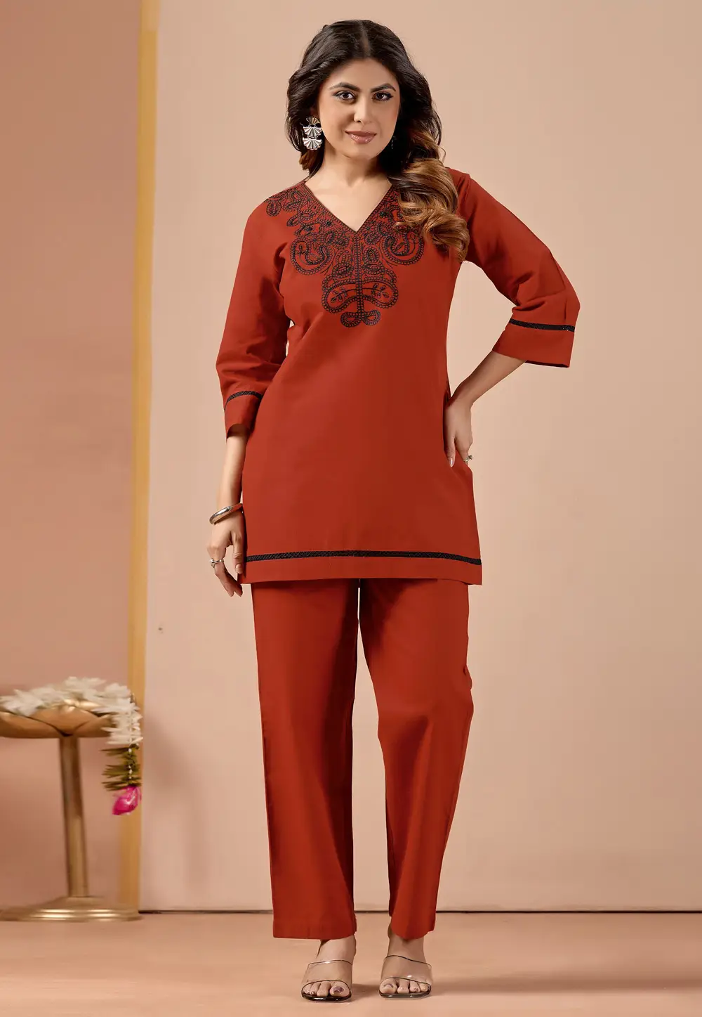Rust Cotton Co-Ords Set 331299