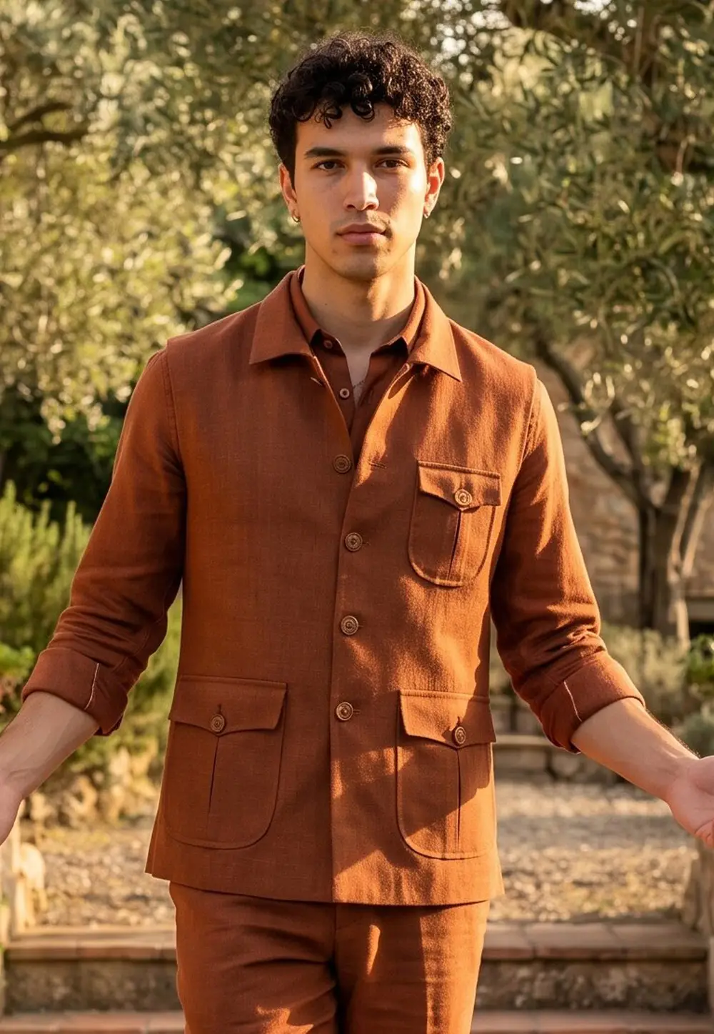 Rust Jute Jacket 333496