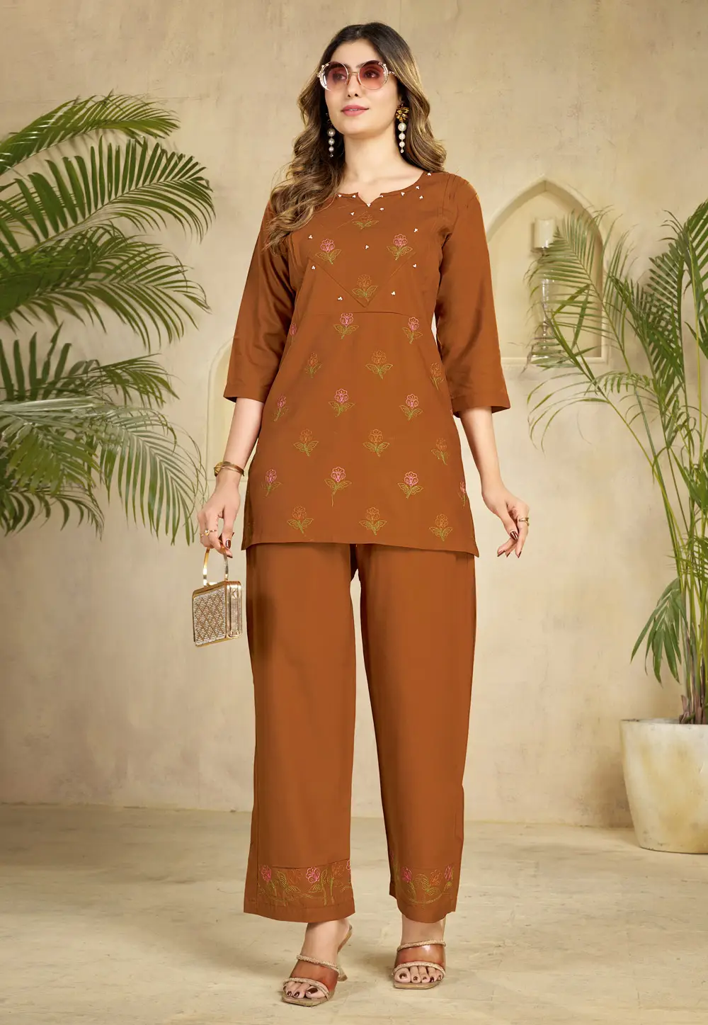 Rust Rayon Co-Ords Set 335011