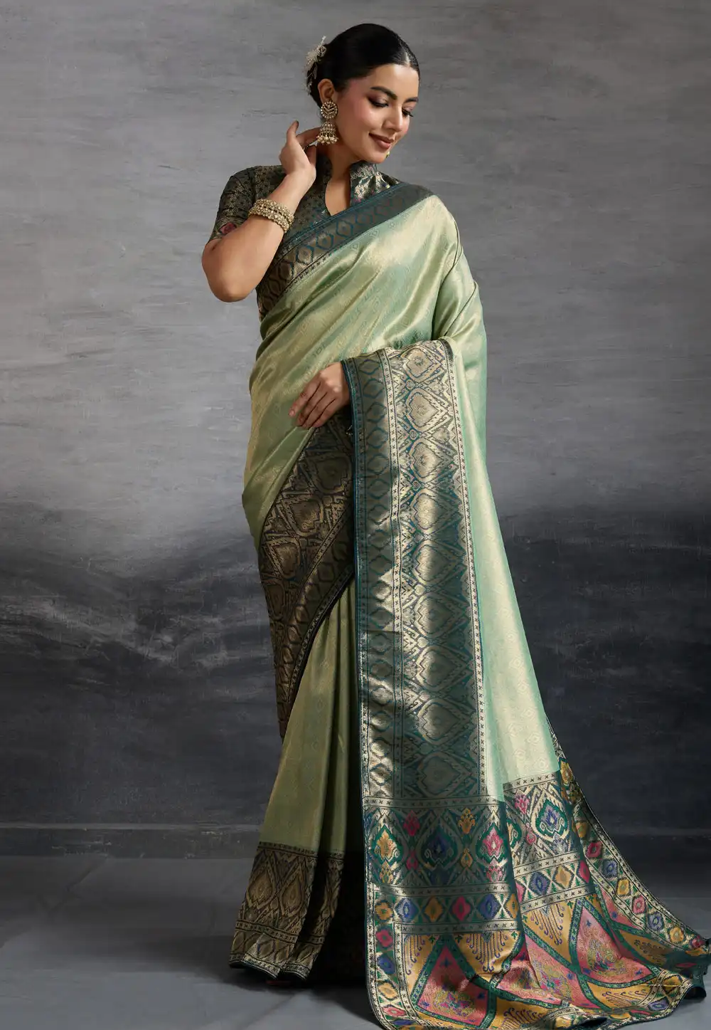 Sea Green Kanjivaram Silk Saree 315112