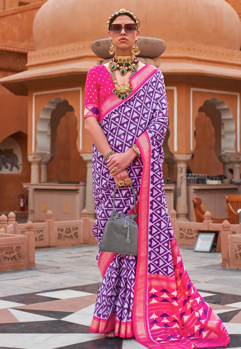 Purple Soft Silk Saree With Blouse 260088
