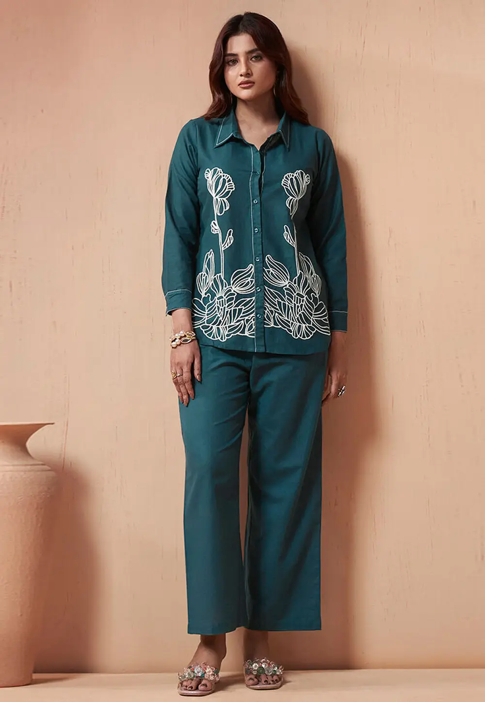 Teal Cotton Co-Ords Set 334169