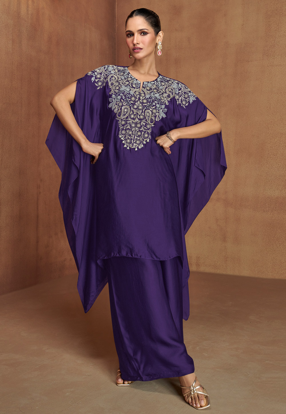 Violet Silk Kaftan 318526