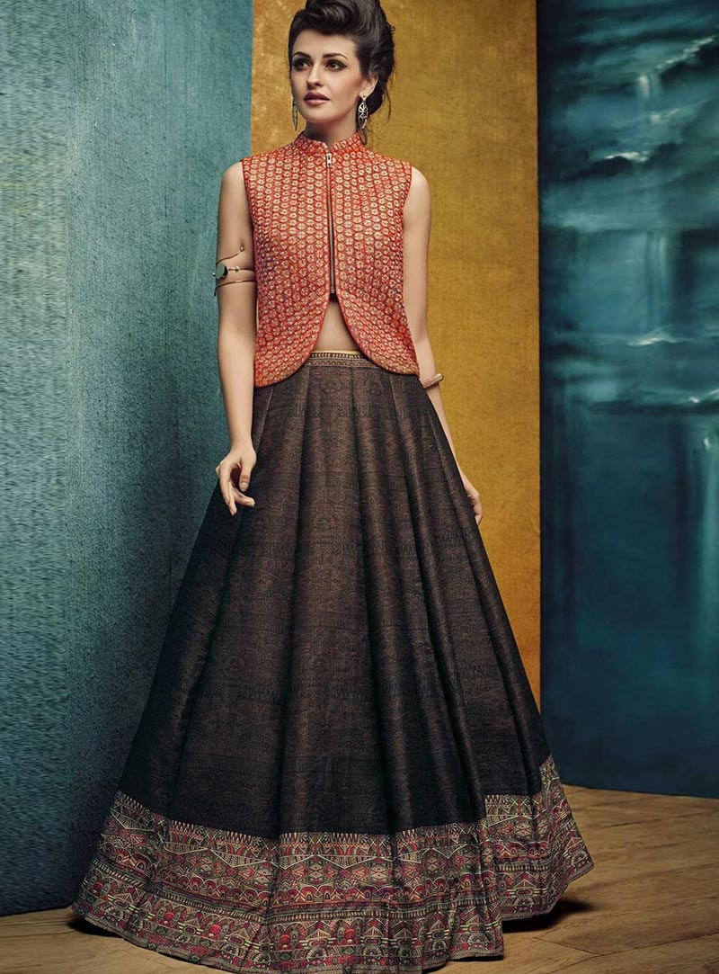 Brown Banglori Silk Lehenga Choli 79277