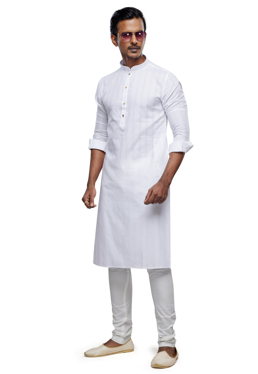 White Art Silk Kurta Pajama 280941