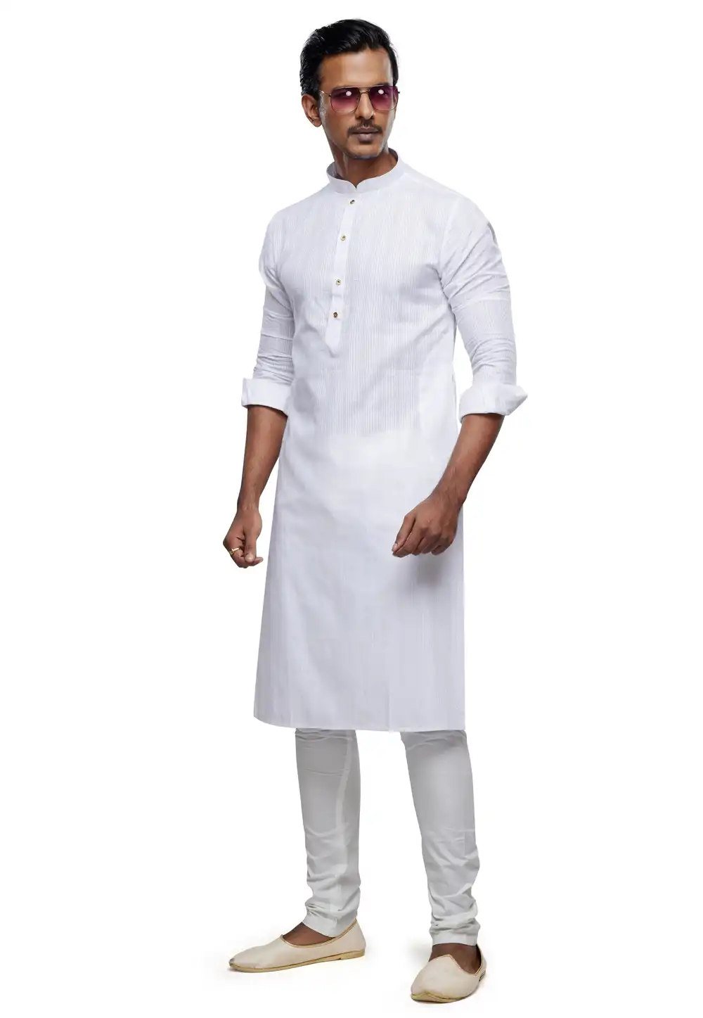 White Art Silk Kurta Pajama 280941