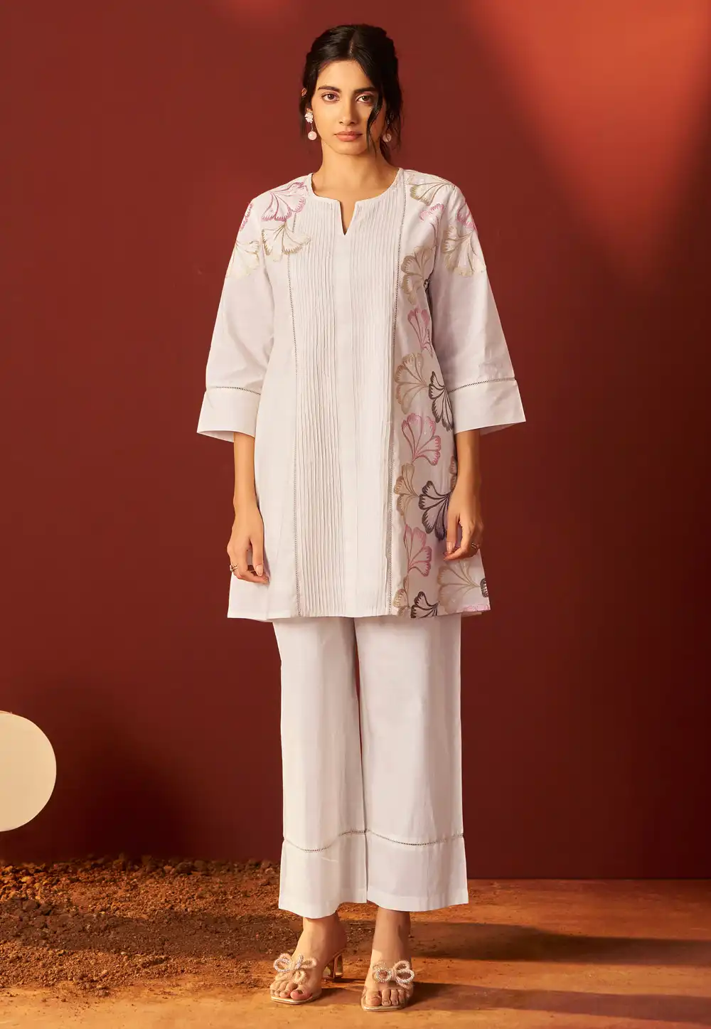 White Cotton Co-Ords Set 322693
