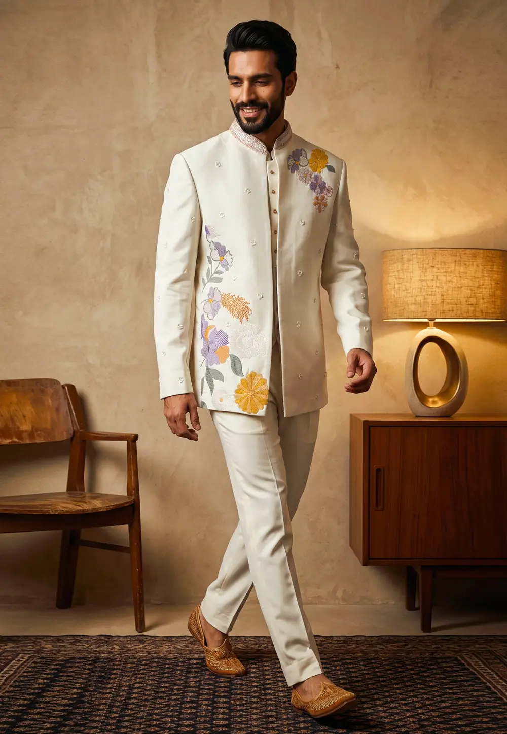 White Lachka Jodhpuri Suit 337213