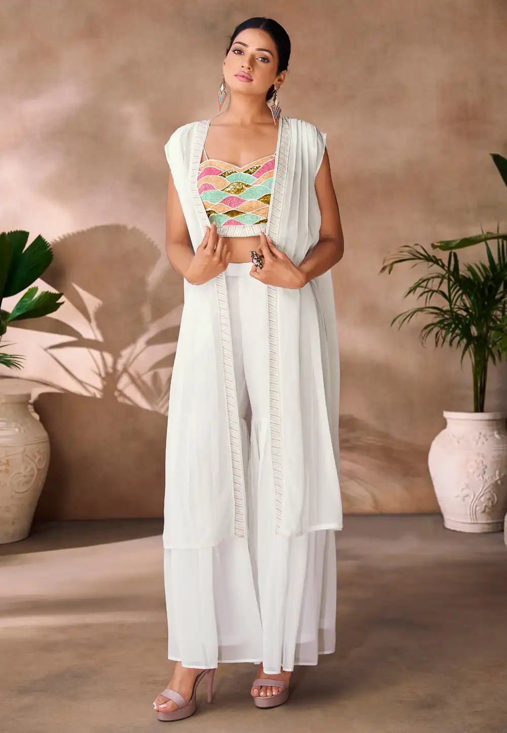 White Organza Co-Ords Set 306818
