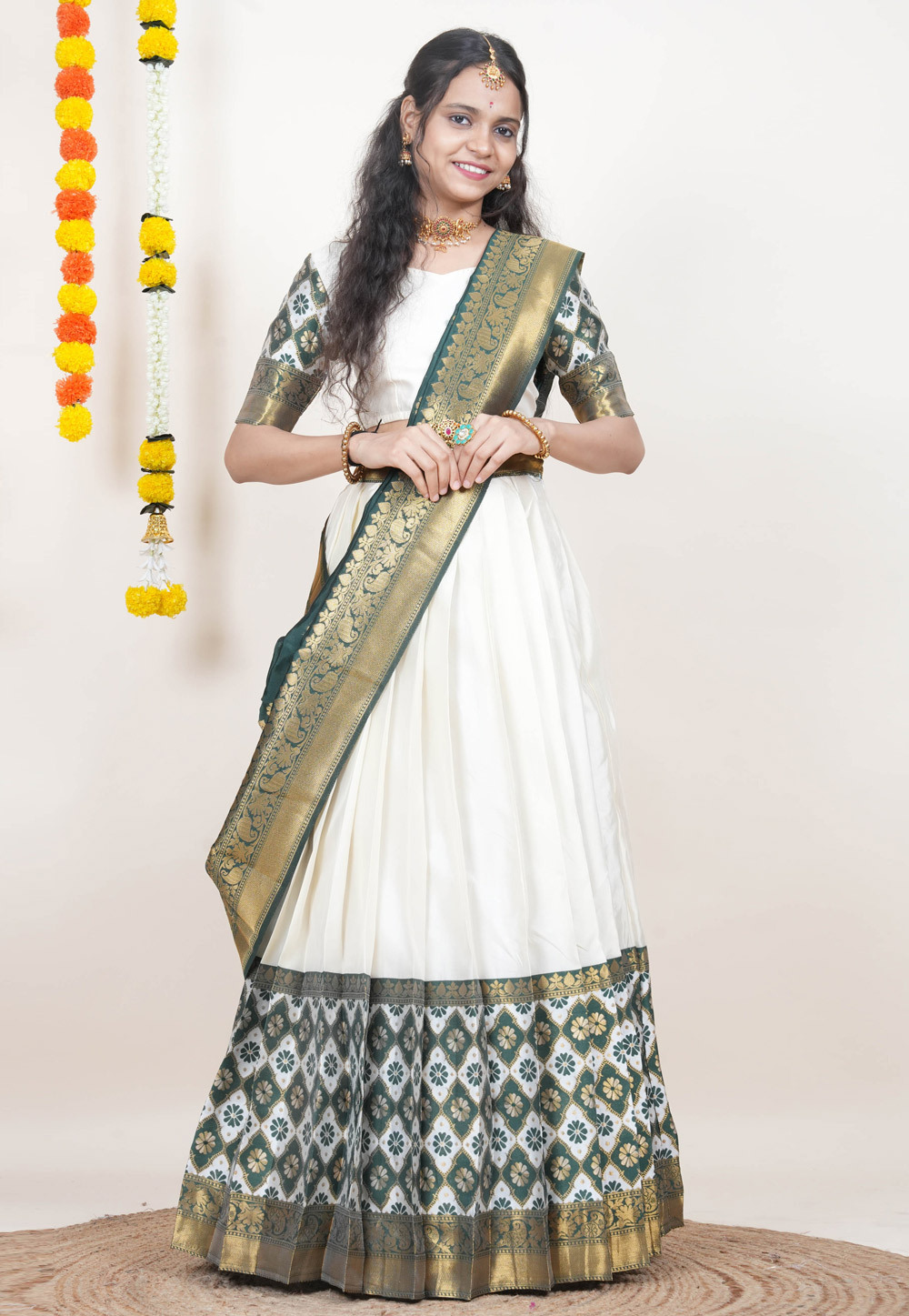 White Silk Lehenga Choli 312470