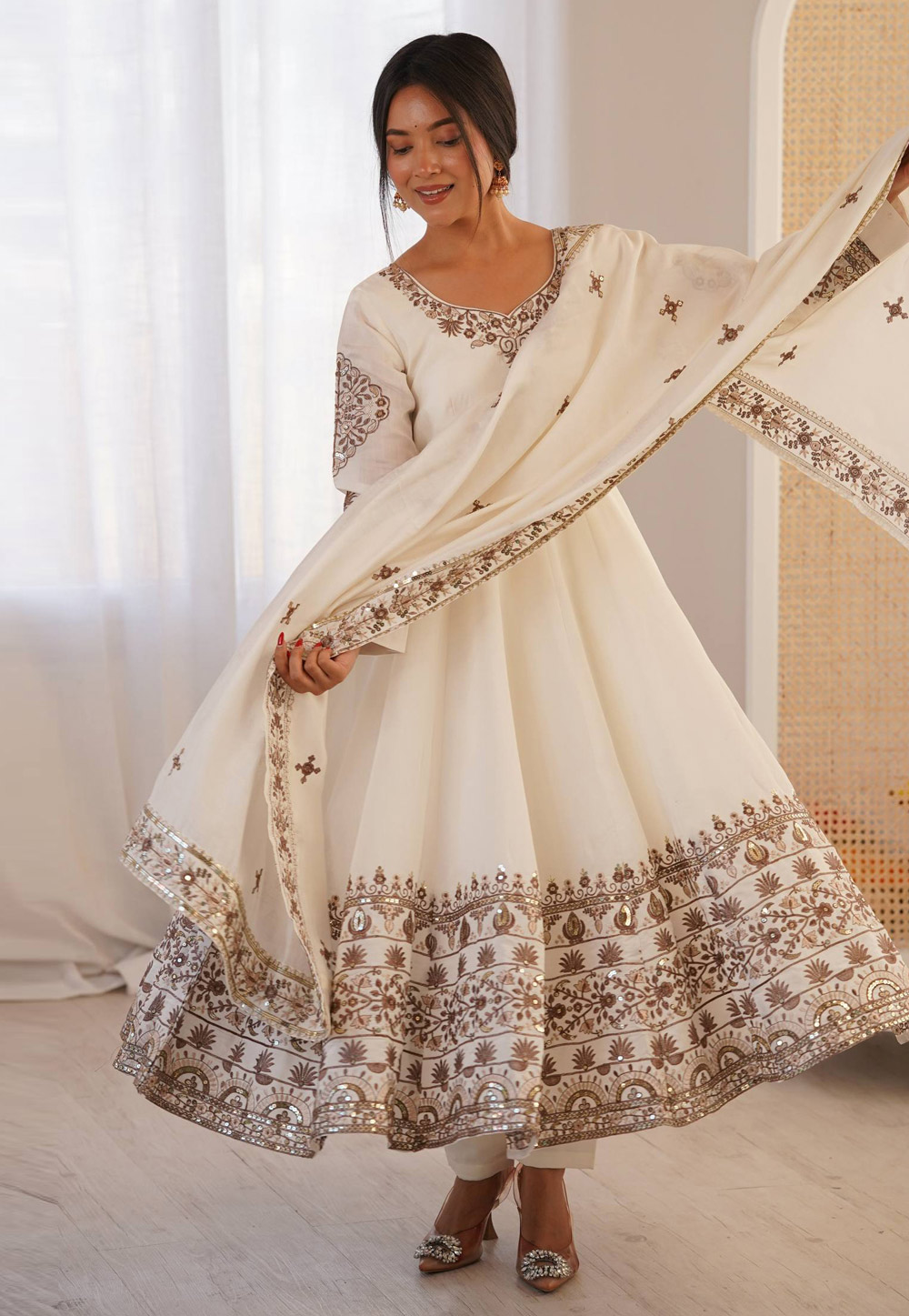 New Arrival White Anarkali Suits Online
