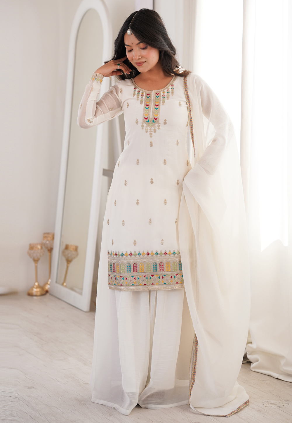 Buy White Palazzo Salwar Suits Online at Best Price on Indian Cloth Store. Buy White Palazzo Salwar Suits Online at Best Price on Indian Cloth Store.