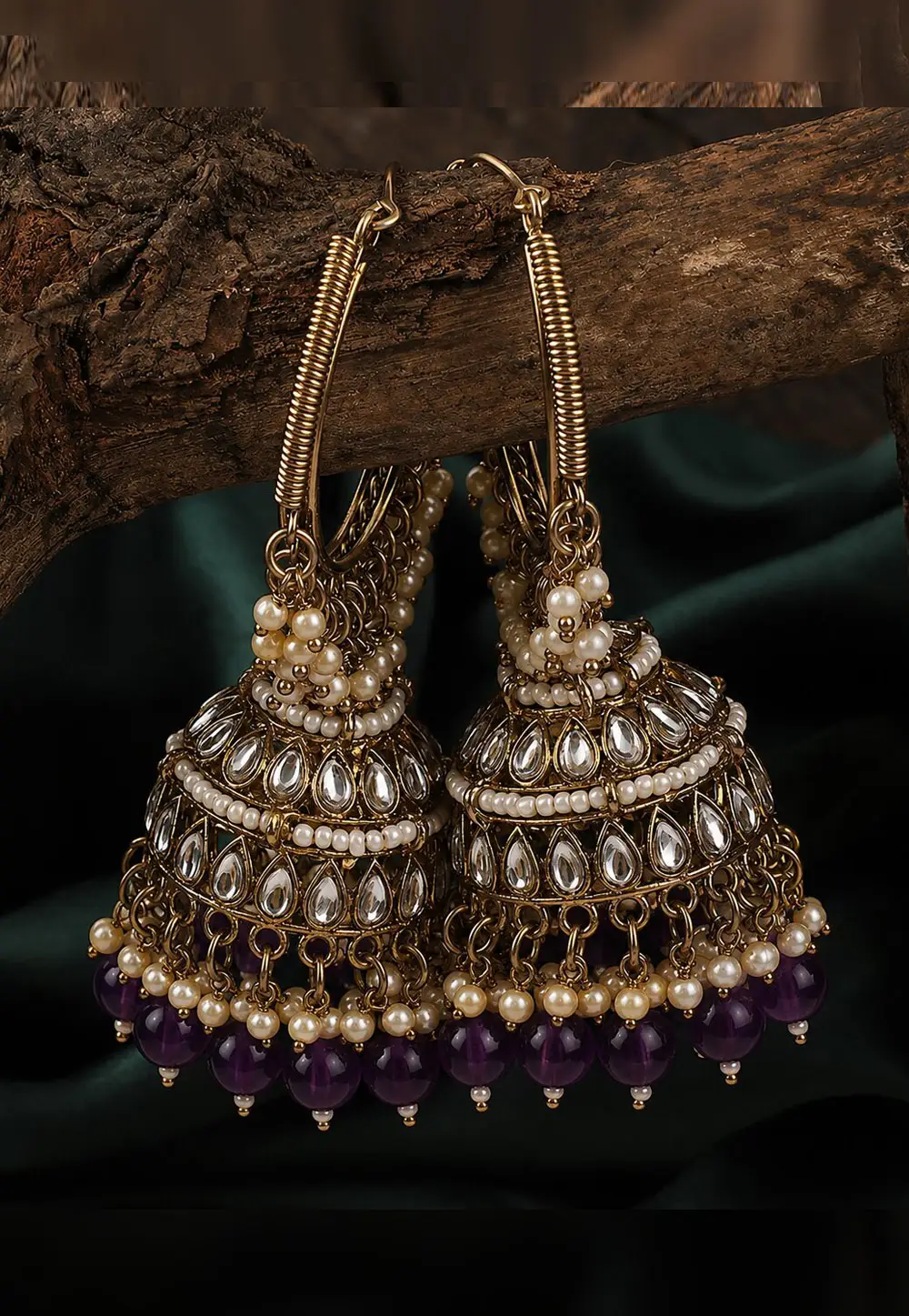 Wine Alloy Earrings 331237
