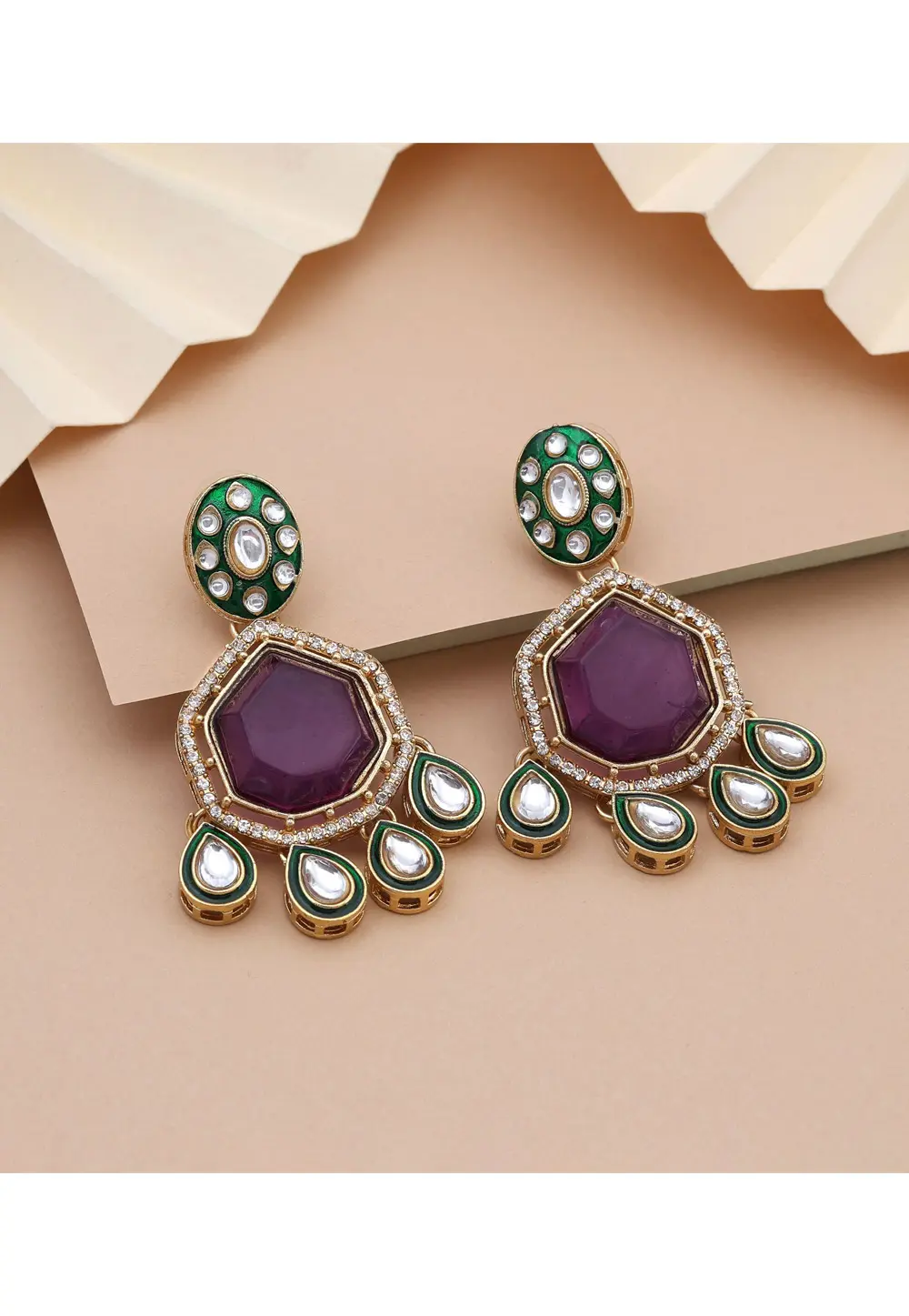 Wine Alloy Earrings 331638