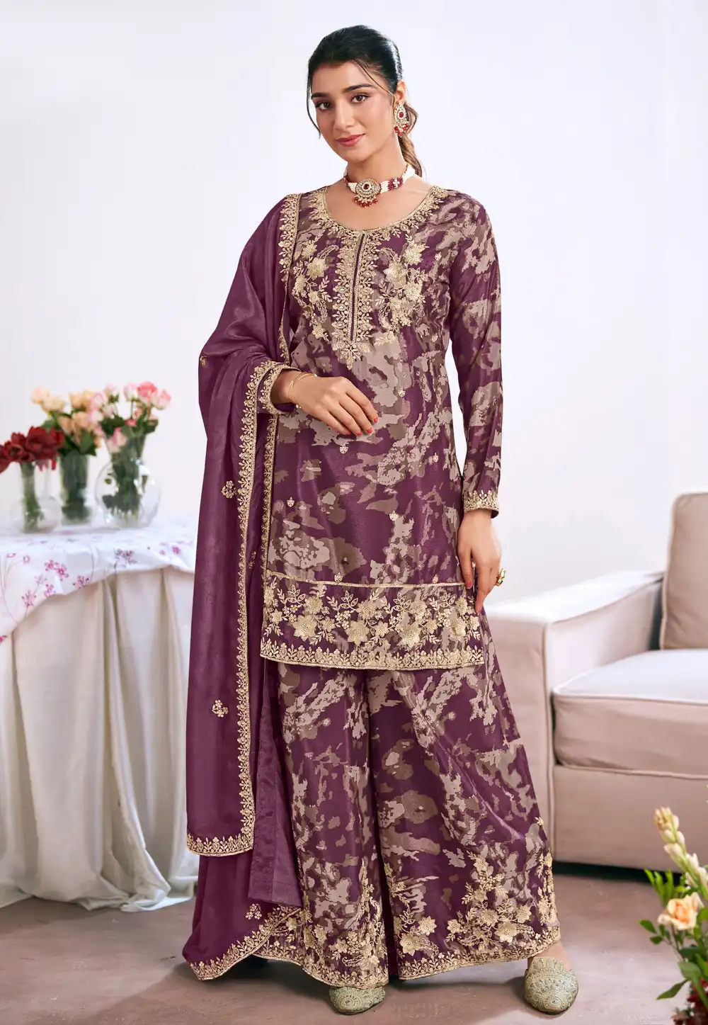 Wine Chinon Palazzo Suit 316678