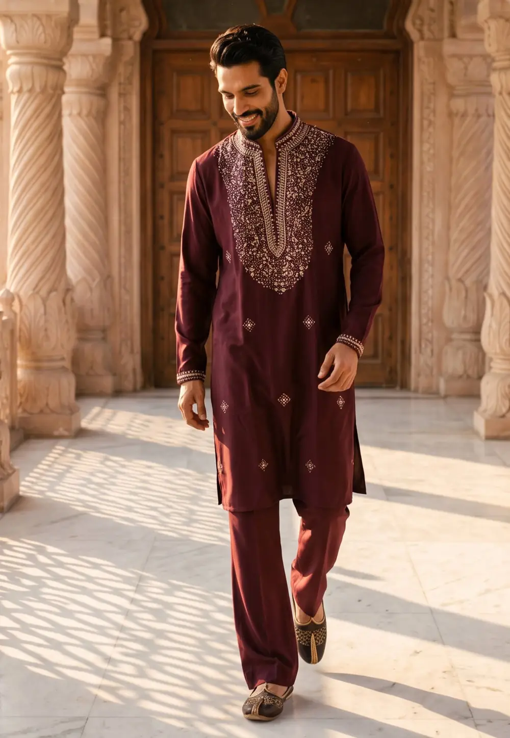 Wine Lachka Kurta Pajama 337180