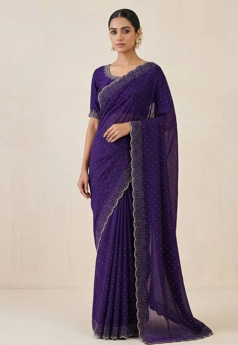 Wine Silk Saree With Blouse 327026