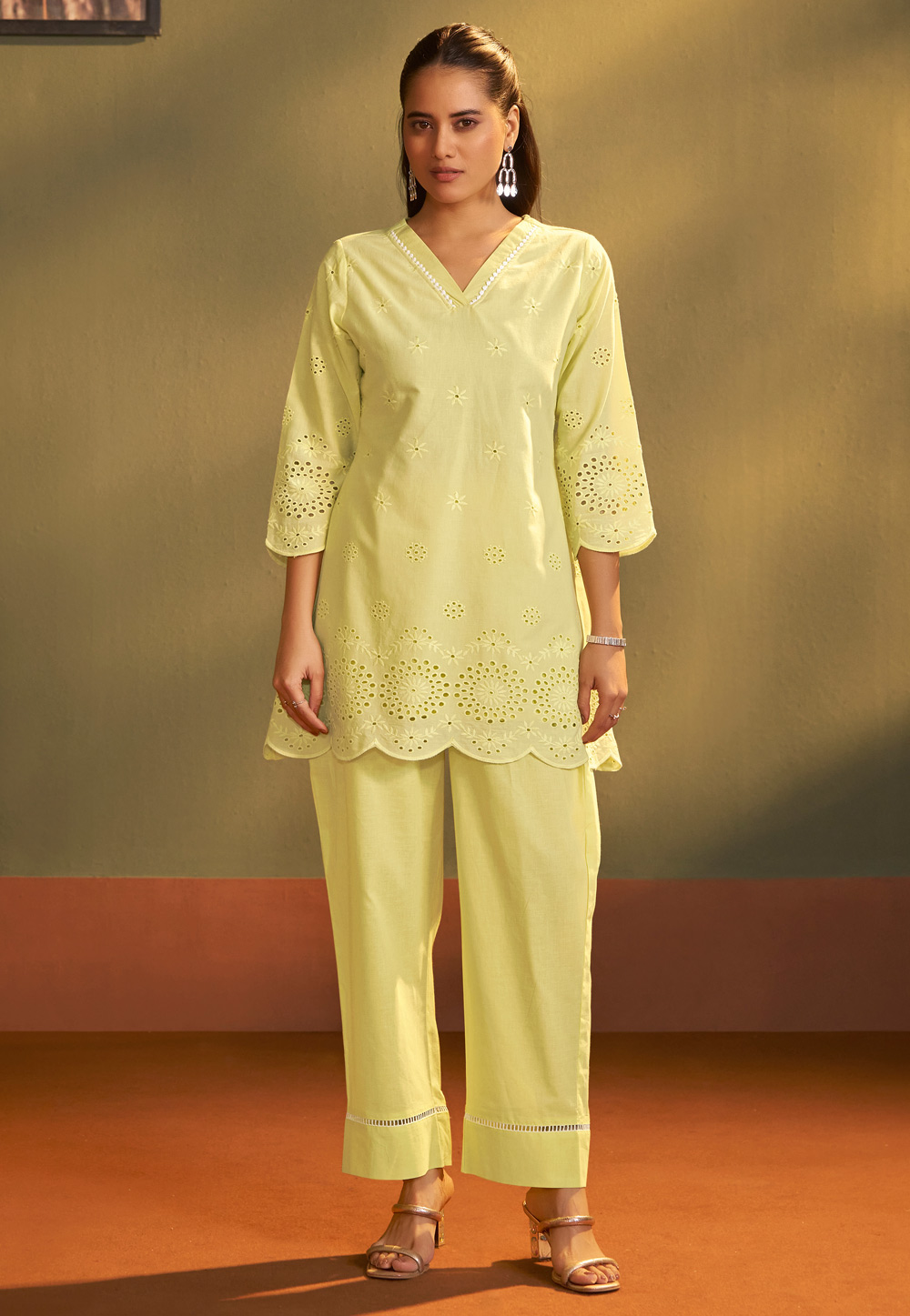 Yellow Cotton Co-Ords Set 322665