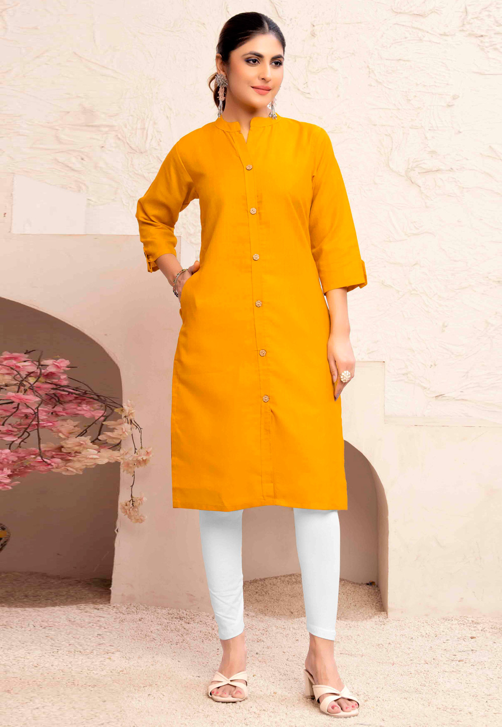Yellow Cotton Tunic 324635