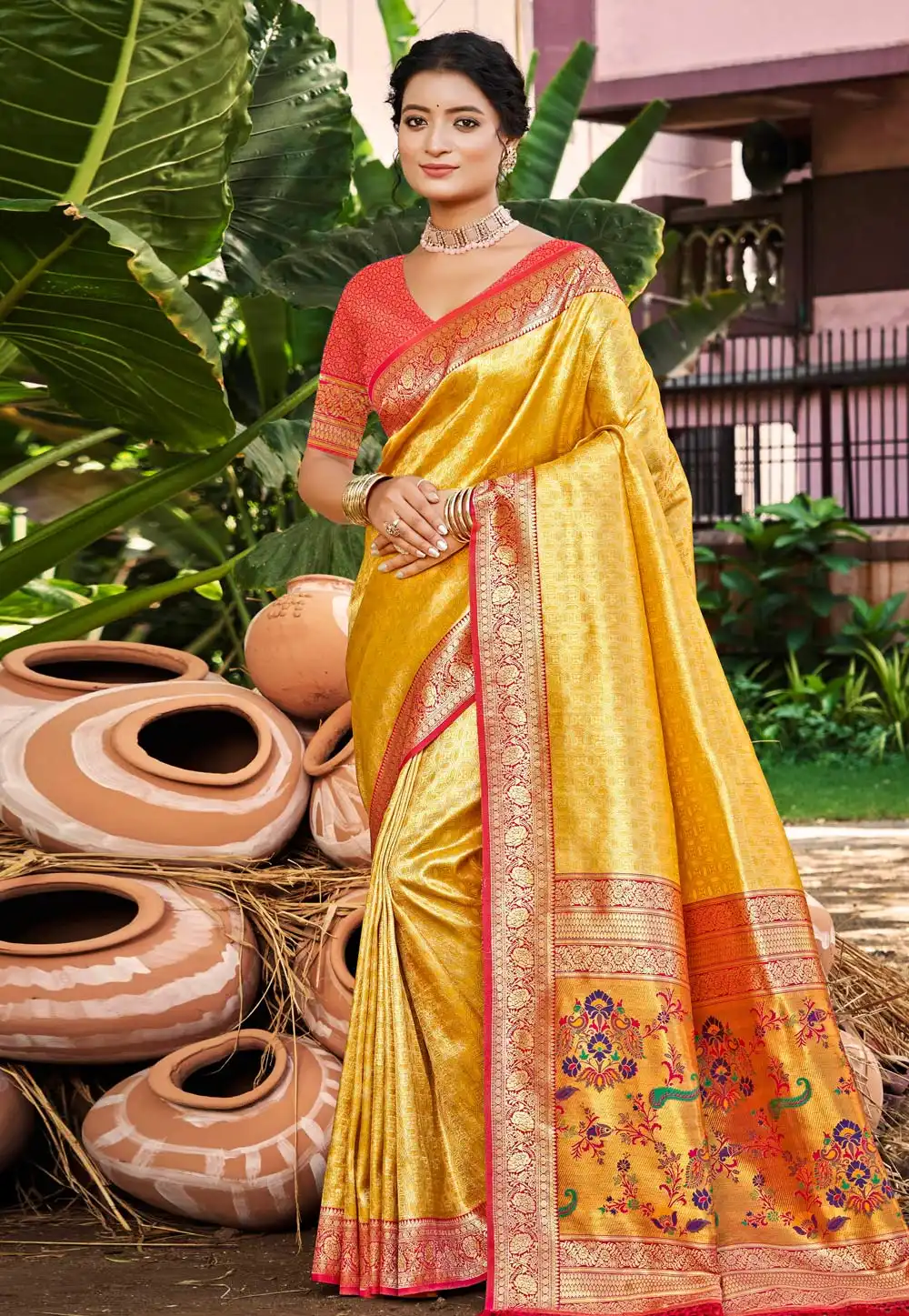 Yellow Kanjivaram Silk Saree 314099