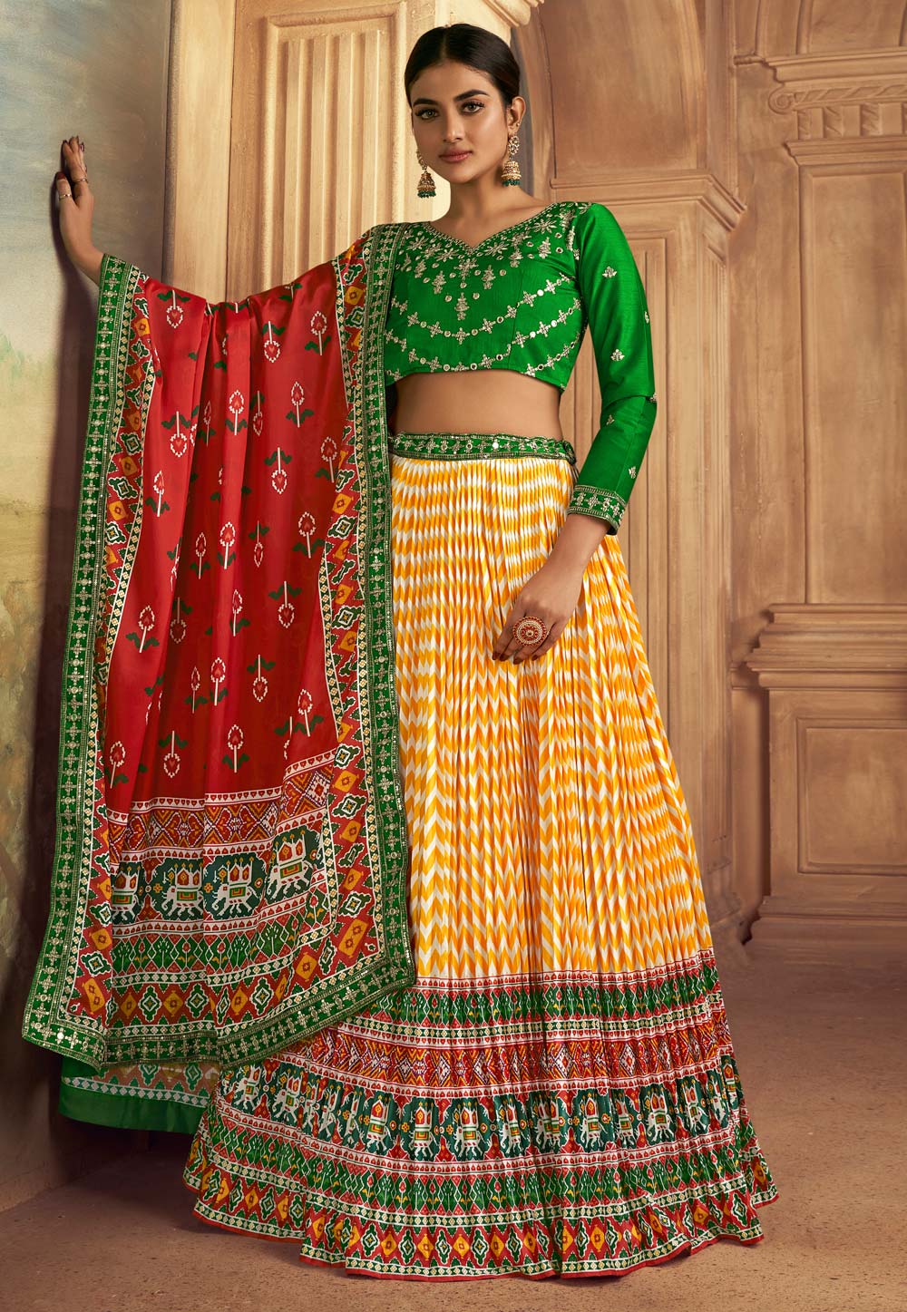 Yellow Silk Lehenga Choli 283683