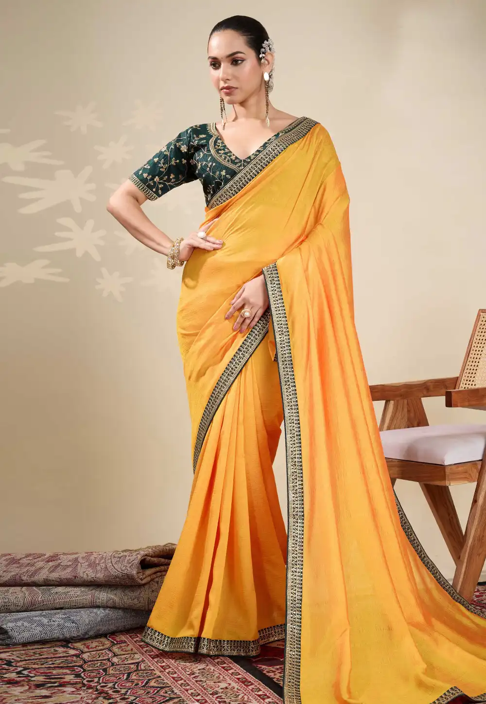 Yellow Silk Saree With Blouse 315403