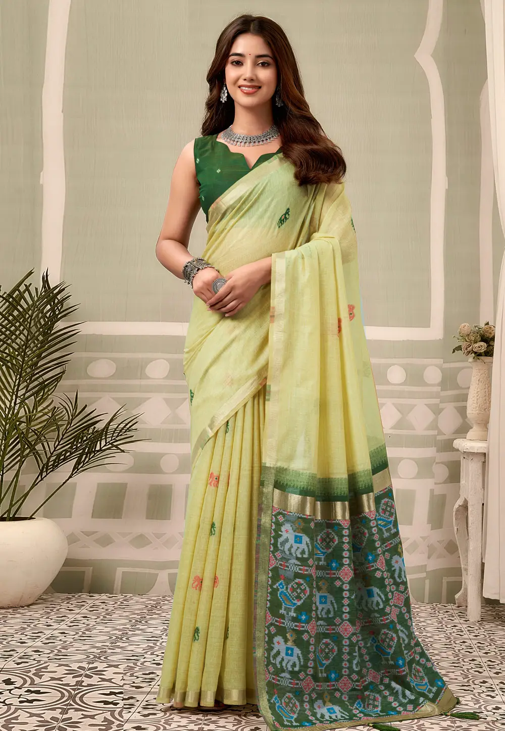 Yellow Silk Saree With Blouse 331257