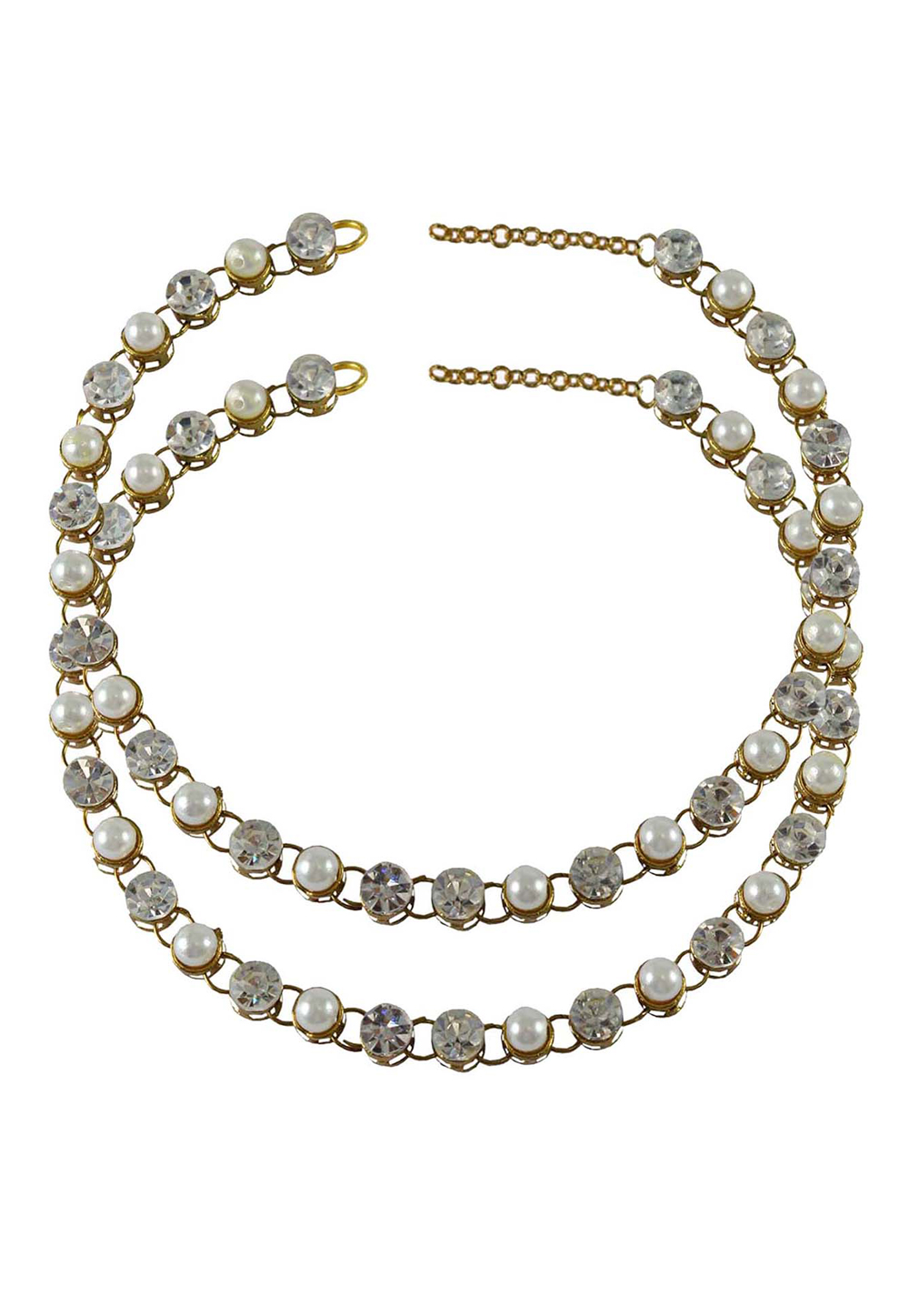 White Brass Gold Plated Anklets 171272