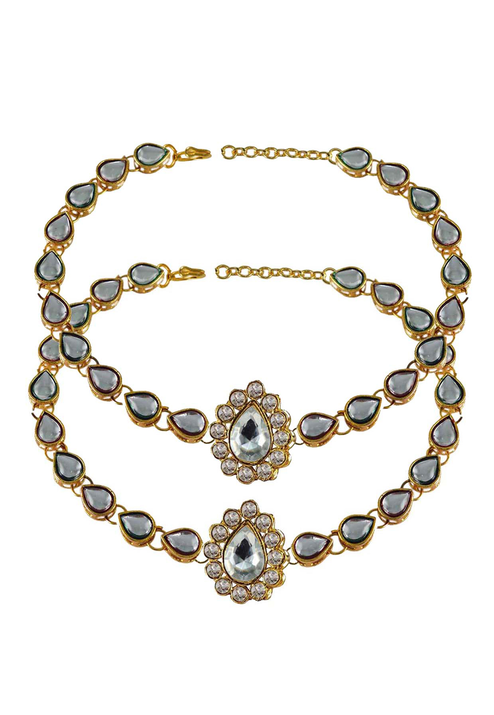 White Brass Gold Plated Anklets 171283