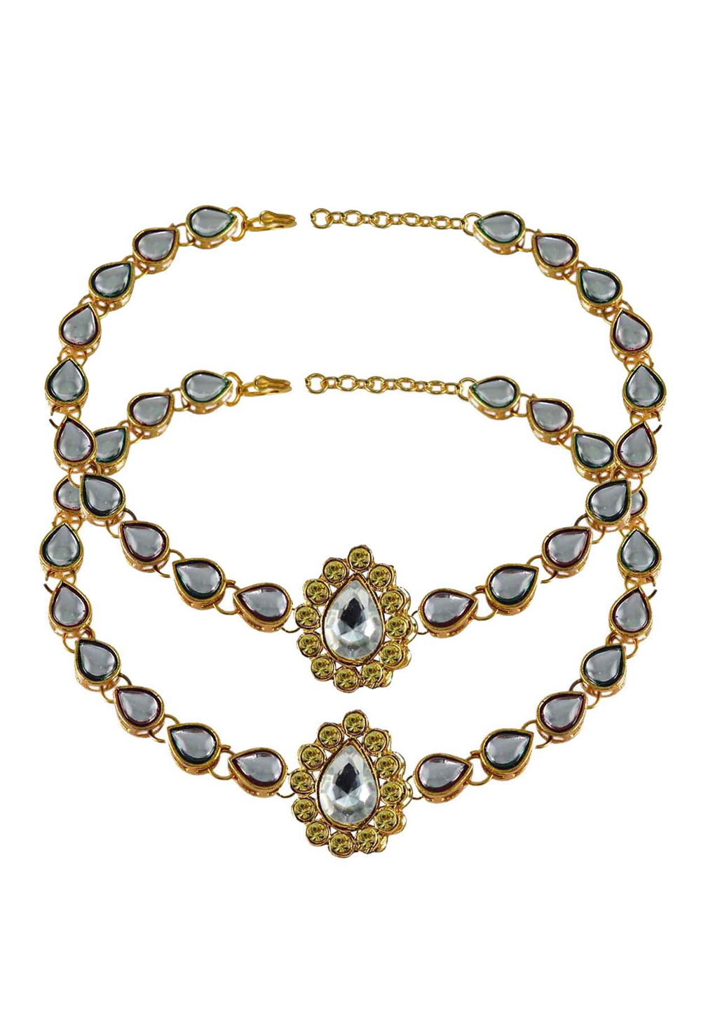 White Brass Gold Plated Anklets 171288