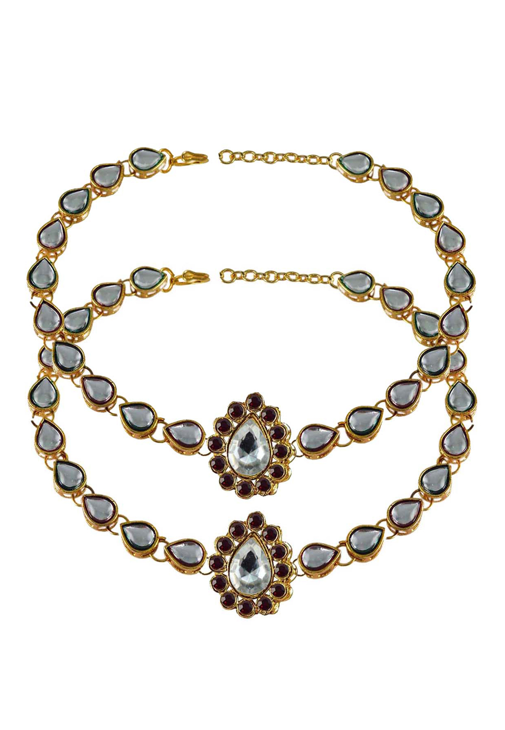 White Brass Gold Plated Anklets 171292