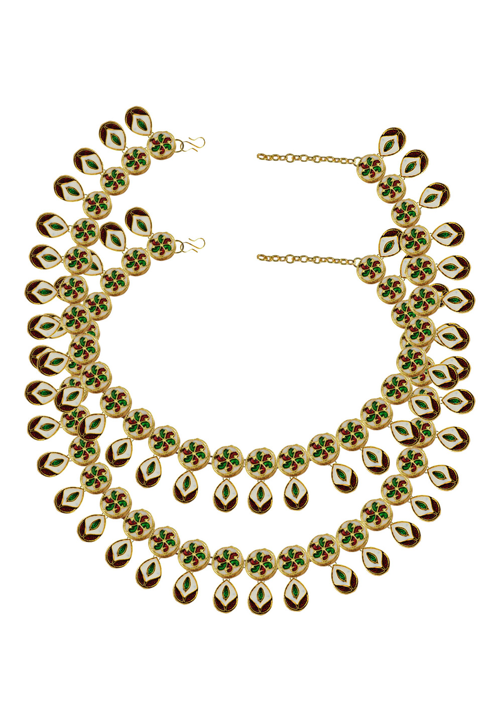 Red Brass Gold Plated Anklets 171405