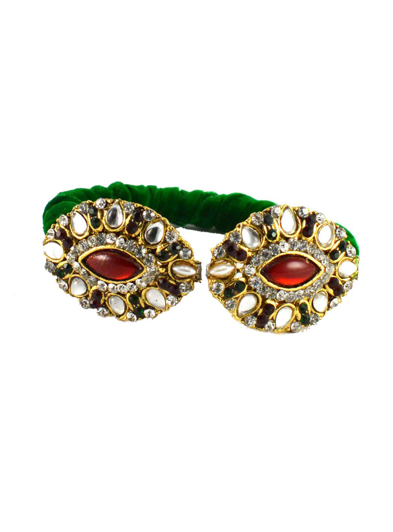 Green Brass Kada 108058