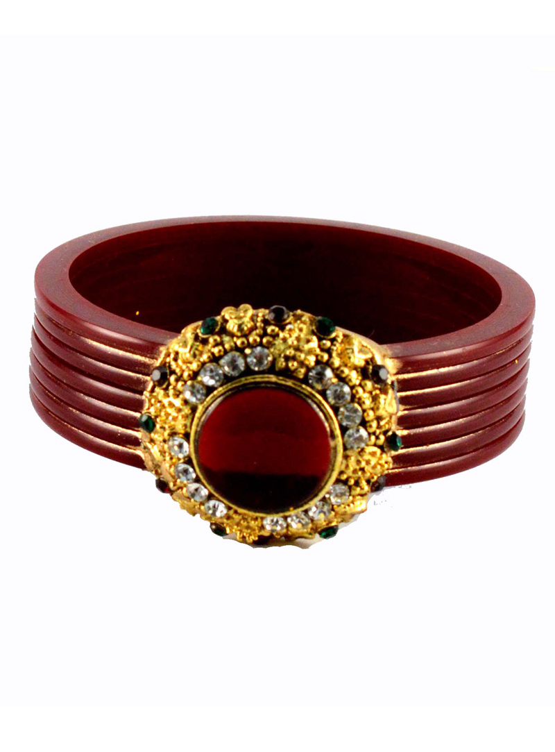 Maroon Brass Kada 108079